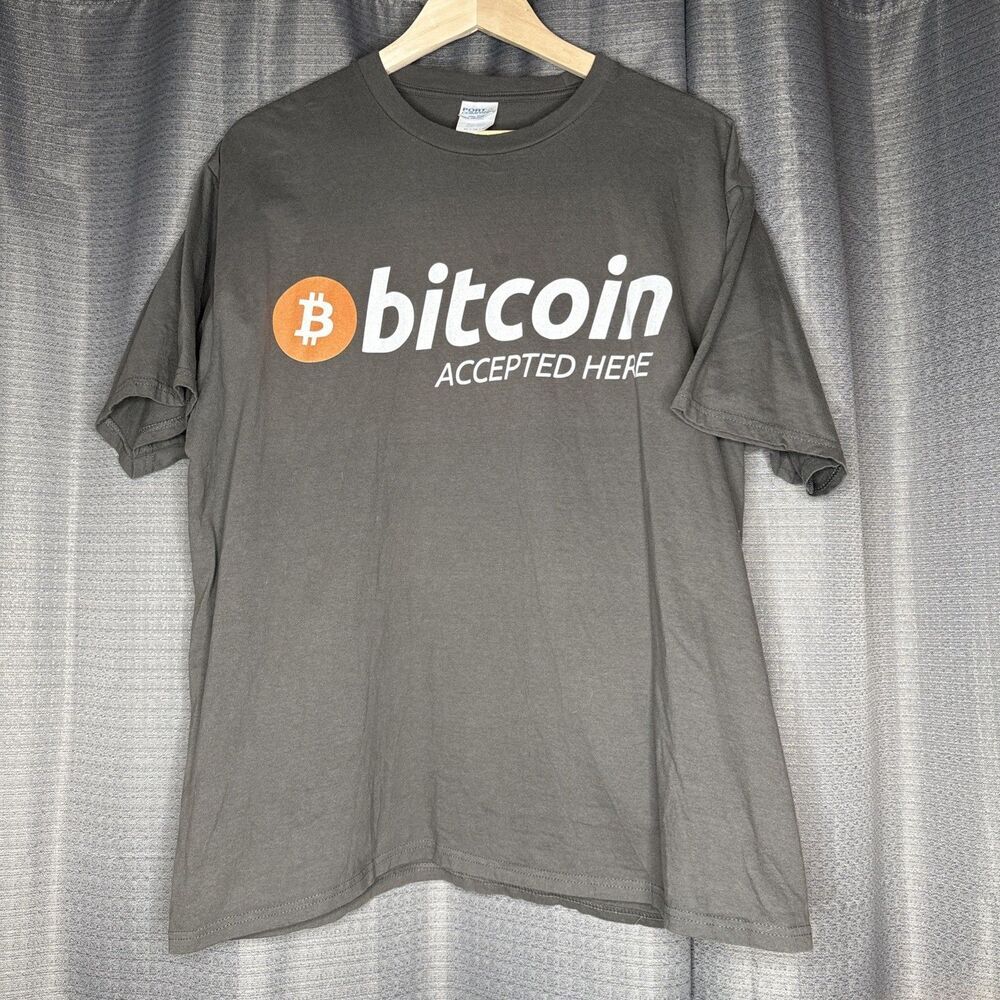 Bitcoin Gray Men’s Tshirt XL